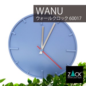 ウォールクロック｜60016 WANU (壁掛け時計 クロック ブルー)