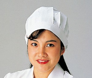 婦人帽 （白） No.24【衛生帽子・給食・食品加工工場】