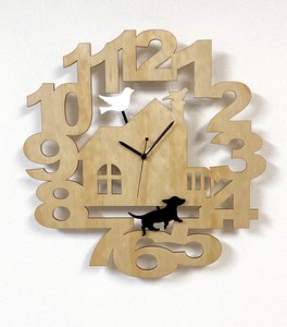 【動物】【家具】木製振り子時計　いぬ　31263