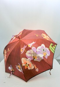 通年新作）雨傘・長傘-婦人　甲州産ほぐし織りぼたん柄日本製傘・大寸軽量ジャンプ雨傘