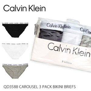 カルバン・クライン【Calvin klein】CAROUSEL 3 PACK BIKINI BRIEFS レディース 下着 パンツ 3枚セット