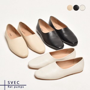 SVEC Basic Pumps Square-toe Flat Genuine Leather Ladies'