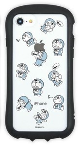 I'm Doraemon iPhoneSE(第3世代/第2世代)/8/7/6s/6対応ハイブリッドガラスケース 総柄 IDR-28B