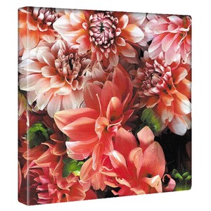 【アートデリ】花のファブリックボード インテリア雑貨 ピンク  poht-2205-02 30cm×30cm Mサイズ