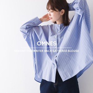 Button Shirt/Blouse Long Sleeves Gathered Blouse Back