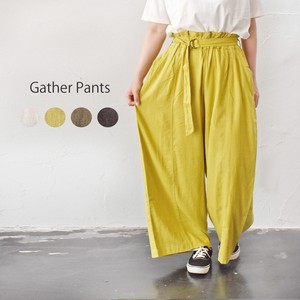 Full-Length Pant Rayon Linen Wide Switching