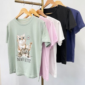 T-shirt Pudding Spring/Summer Cat Ladies'