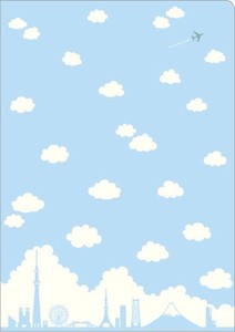 A4クリアフォルダー　雲とシルエット