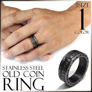 Stainless-Steel-Based Ring Stainless Steel Men's Vintage