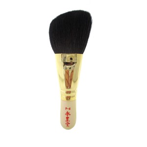 ホワイトパールシリーズ　WP P-4広島県熊野の化粧筆　パウダーブラシ　ナナメ 　毛質:粗光峰（ヤギ）日本製