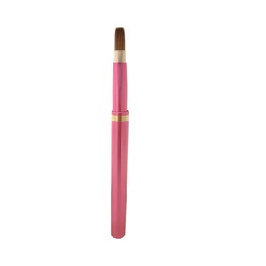 NLシリーズ　NL-6　広島県熊野の化粧筆　オートリップブラシ　平型　(ピンク)　毛質：イタチ 日本製