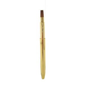 NLシリーズ　NL-8　広島県熊野の化粧筆　オートリップブラシ　平型　（ゴールド）　毛質：イタチ 日本製