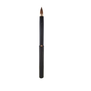 NLシリーズ　NL-13　広島県熊野の化粧筆　オートリップブラシ（丸平型）黒　毛質：イタチ 日本製