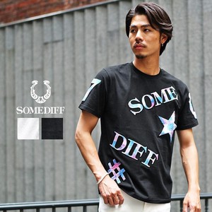 【SALE】タイダイサガラワッペン半袖クルーネックTシャツ/SOMEDIFF