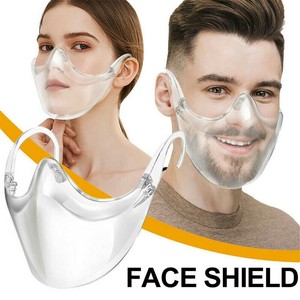 透明 フェイスシールド 口元 透明マスク 通気性 飛沫防止 ウイルス対策 洗える 大人用 男女兼用BQ933