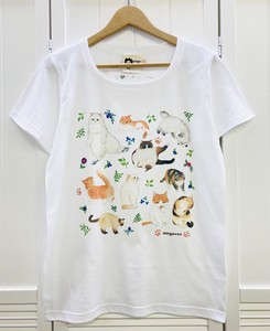 レディースTシャツ☆ボタニカル猫【猫】