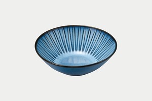 BLUE彫　6寸皿【日本製　波佐見焼 電子レンジ・食洗機使用可能〇】
