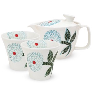 Hasami ware Japanese Teapot with Tea Strainer Set Dahlia Premium Tea Pot Made in Japan