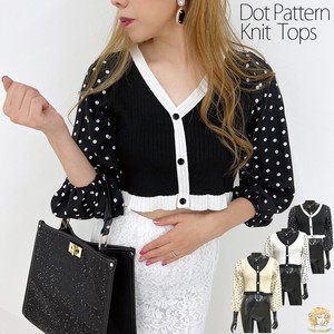 Sweater/Knitwear Knit Tops Tops Polka Dot