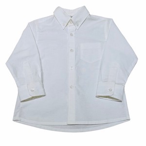 儿童七分袖～长袖衬衫 长袖 纽扣 正装 80 ~ 140cm 日本制造