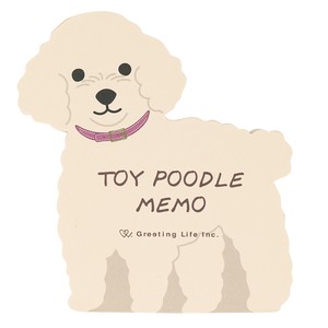 Memo Pad Toy Poodle Animal Memo