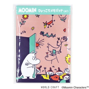 WORLD CRAFT Memo Pad Character Moomin Memo Pad A7 Stationery Naughty Pink