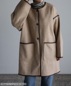 Coat Faux Leather Collarless Midi Length NEW Autumn/Winter
