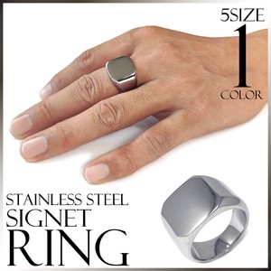 Stainless-Steel-Based Ring sliver Stainless Steel Men's Simple