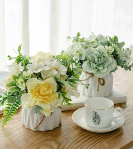 Artificial Greenery Flower Set Bouquet Of Flowers Vases