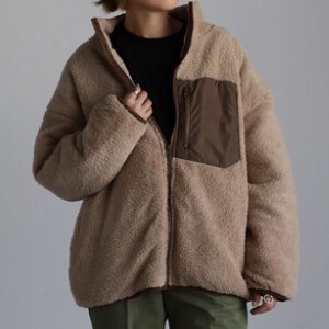 Blouson Jacket Boa Quilted Outerwear High-Neck Blouson NEW Autumn/Winter