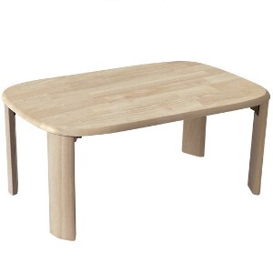 4サイズから選べる天然木製ローテーブル＜折れ脚テーブル　バーグII　NA＞