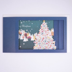 レーザーカットクリスマスカード■クリスマスツリー ■ボックスタイプ