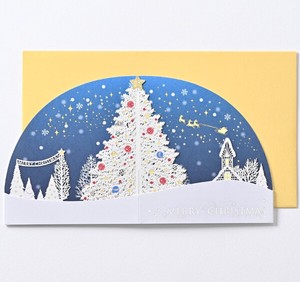 レーザーカット立体クリスマスカード　■売れ筋　★人気商品 ■クリスマスツリー