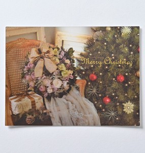 クリスマス3Dポストカード ■3D加工により立体的 ■リース