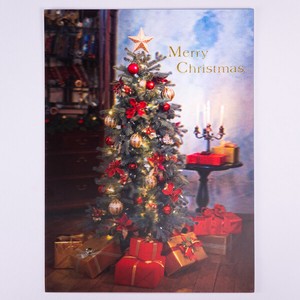 クリスマス3Dビッグサイズカード■レンチキュラー加工で浮かび上がったように見えます■クリスマスツリー