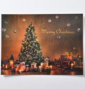 クリスマス3Dビッグサイズカード ■3D加工により立体的 ■クリスマスツリー