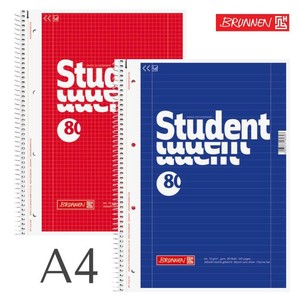 BRUNNEN リングノート Student 80 【A4 】【全2色】（ドイツ・輸入・文房具）