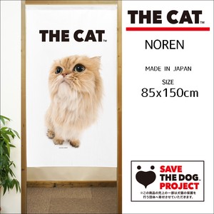 【受注生産のれん】THE_CAT チンチラ ゴールド1 幅85×丈150cm【日本製】THE_DOG