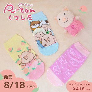 【ぷーとん】　靴下　3種　豚　2022年新商品