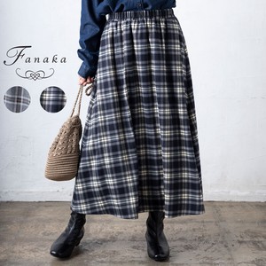 【2022AW SALE Fanaka】チェックフレアスカート　チェック　スカート