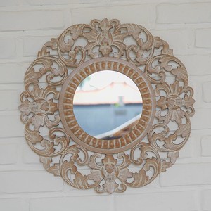 Wall Mirror Wooden 50cm