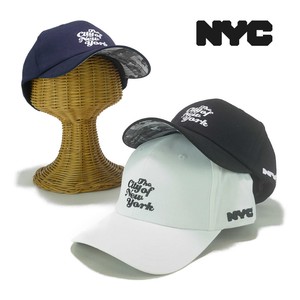 【年間品】】NYCライセンスロゴ×転写6パネルローキャップ　ヤング帽子