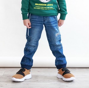 自社工場ニット風デニム切替パンツ（90-160cm)　子供服ブランド『L.COPECK（エルコペック）』C5513・C5513S