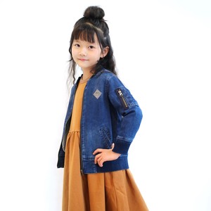 自社工場ニット風デニムMA-1ジャケット（100-160cm)　子供服ブランド『L.COPECK（エルコペック）』C5640