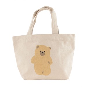 【セール商品】ミニトートバッグ 内ポケット付き　モコベア　クマ　熊　くま　30×20cm アイボリー