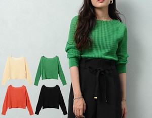 Sweater/Knitwear Pullover Sheer Jacquard