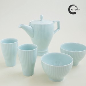 和茶美 青磁 ティーセット ティーポット 立小煎茶碗 煎茶碗 有田焼 日本製 わびさび 仙茶