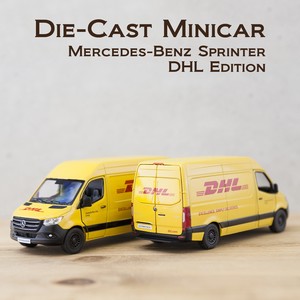 ダイキャストミニカー(M) 5" Mercedes-Benz Sprinter DHL Edition 1:48 【ロット12台】