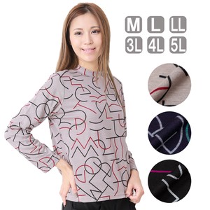 T-shirt Pullover Long Sleeves Tops Printed Spring Ladies' Cut-and-sew