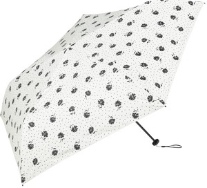 【晴雨兼用傘】折傘 PUスーパーライト／フラワー＆ドット ミニ